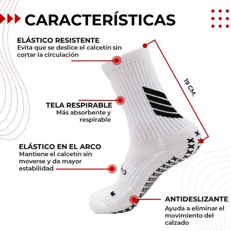 Medias Futbol Niños Antideslizantes Set 2 + Pantorrillera blanco-7