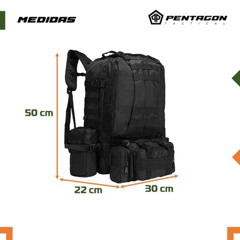 Mochila Tactica Militar Outdoor Pentagon 50l Impermeable-6