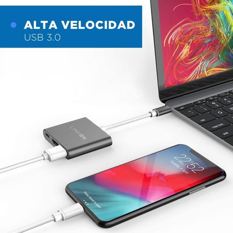 Hub Adaptador Usb Tipo C 3 en 1 Linkon Hdmi Para Mac Macbook-4