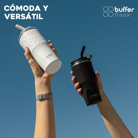 Vaso Termico Agua Cafe 600ml Buffer Acero Inox +Tapas-1