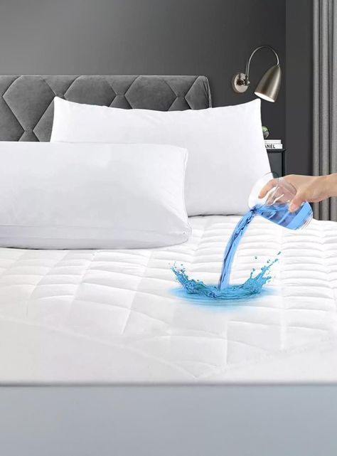 Cubre Colchon Protector Impermeable blanco-0