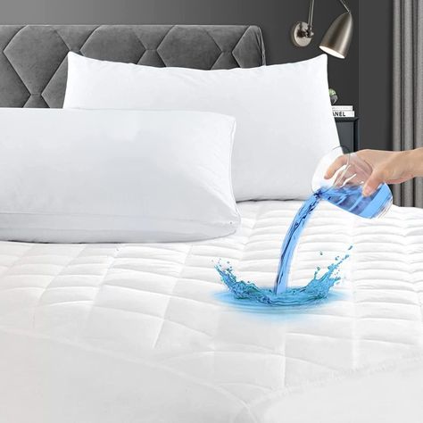 Cubre Colchon Protector Impermeable blanco-1
