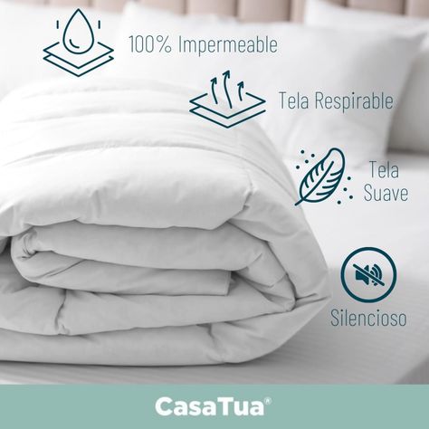 Cubre Colchon Protector Impermeable blanco-2