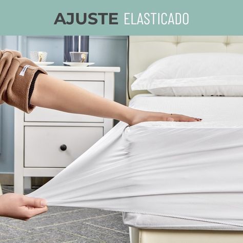 Cubre Colchon Protector Impermeable blanco-5