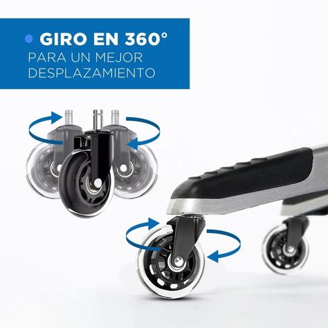 Ruedas Para Silla Escritorio Tipo Roller Set 5 Universales-3