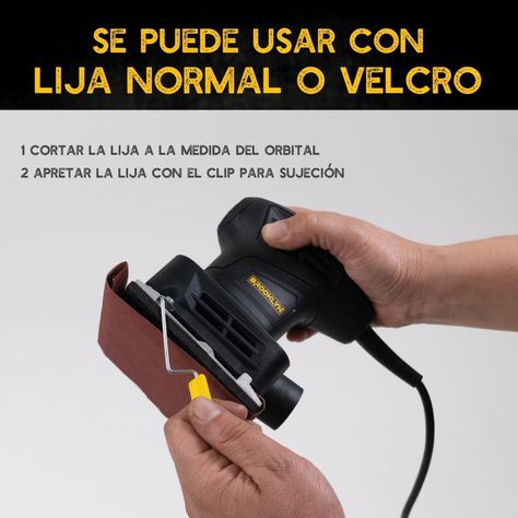 Lijadora Orbital Profesional Brooklyn 240W 220V 1/4 de Hoja-3