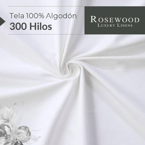 Sabanas Juego 300 Hilos 100% Algodon Rosewood Tamano Unico 1,5 Plazas - Blanco-1