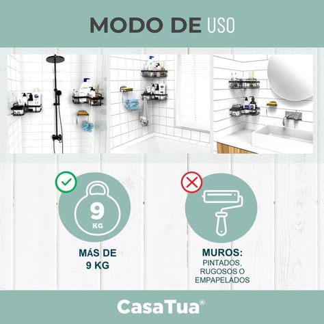 Organizador De Ducha Repisa Baño + Jabonera Set 3 Inoxidable-7