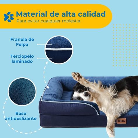 Cama Ordopédica Para Mascota Perros Y Gatos Tamaño L-5