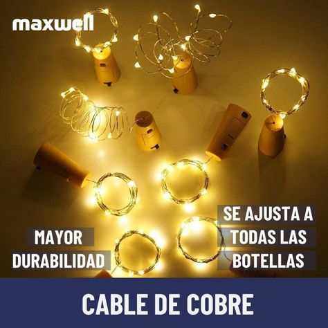 Luces Led Guirnalda con Corcho Para Botella Hada Maxwell X10-5