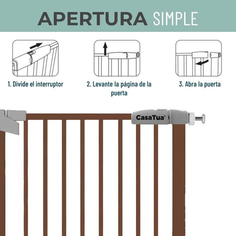 Reja Seguridad Escalera Puerta Ajustable para Bebe Mascotas-4