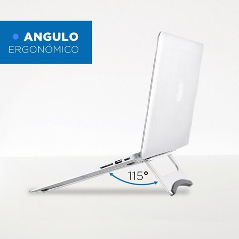Soporte Base Alzador Aluminio Para Macbook Notebook 10 a 17"-1