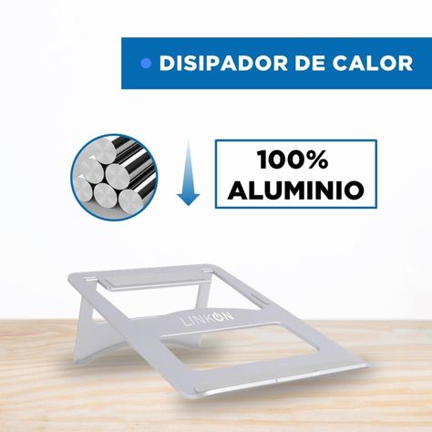 Soporte Base Alzador Aluminio Para Macbook Notebook 10 a 17"-2