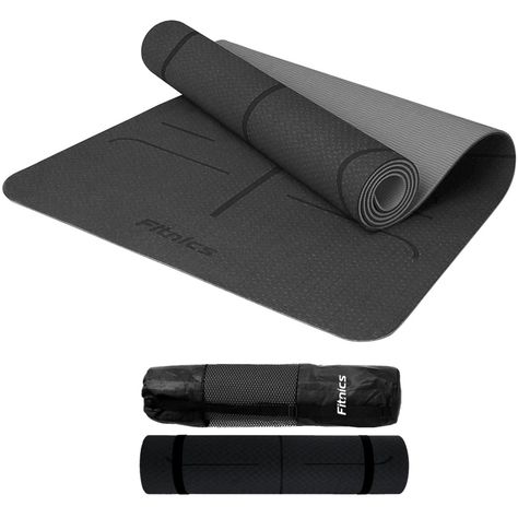 Mat Yoga Colchoneta Eco 8mm Doble Color Guías +Bolso +Correa-0