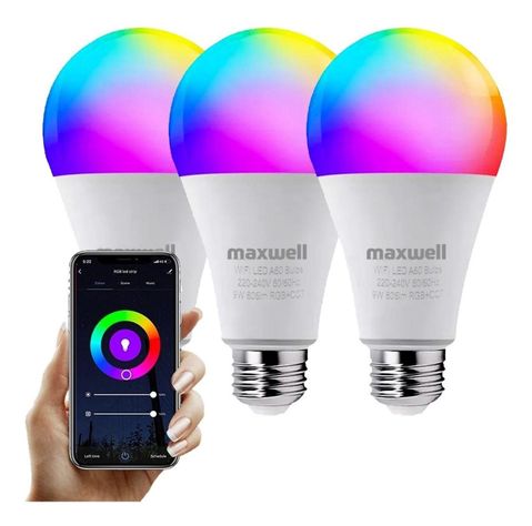 Ampolletas Inteligentes Set x3 Maxwell E27 Wifi Tuya RGB 9W-0