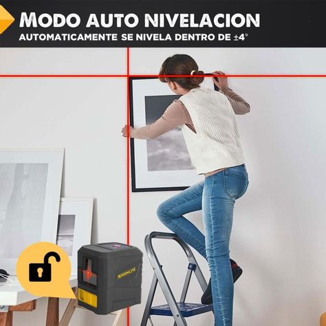 Nivel Laser Profesional Brooklyn Autonivelante Rojo 2 Lineas-1