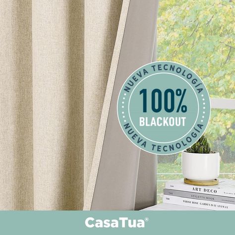 Cortina Blackout 100% CasaTua 1 Paño 140x220 Textu Lino-1
