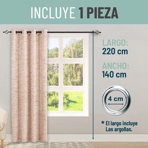 Cortina Blackout 100% CasaTua 1 Paño 140x220 Textu Lino-4