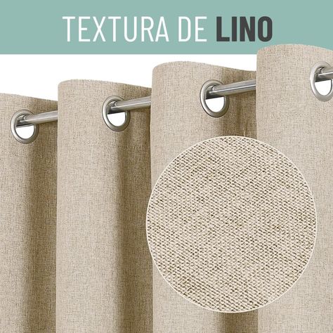 Cortina Blackout 100% CasaTua 1 Paño 140x220 Textu Lino-6