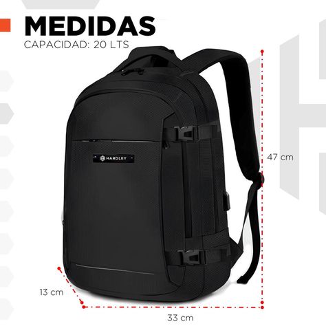 Mochila Notebook Antirrobo Hardley Impermeable Tela Balistic-7