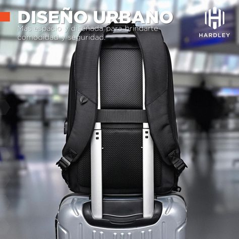 Mochila Notebook Antirrobo Hardley Impermeable Tela Balistic-2
