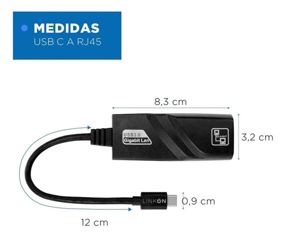 Adaptador USB-C A Rj45 Linkon-5