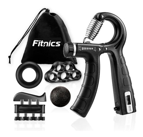 Set Hand Grip Ejercitador Manos y Antebrazo Fitnics 10-60 Kg-0