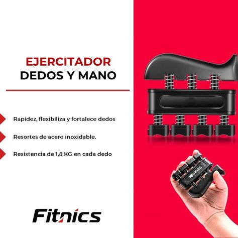 Set Hand Grip Ejercitador Manos y Antebrazo Fitnics 10-60 Kg-6