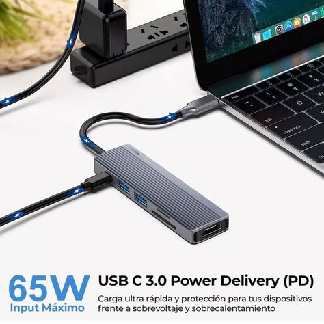 Hub Adaptador Usb Tipo C 6 En 1 Para Mac Macbook Windows-3