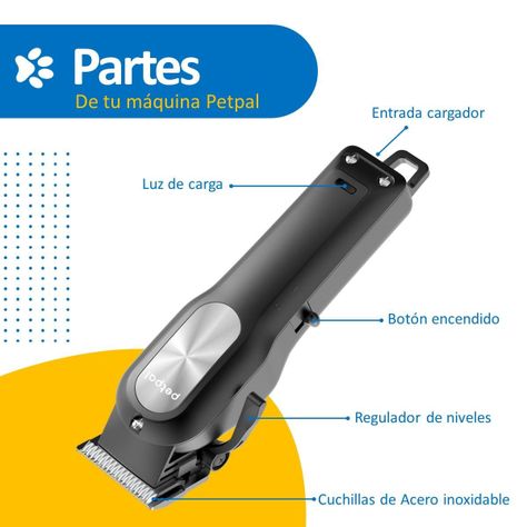Maquina Corta Pelo Mascotas Perro Gato Kit  Petpal-6