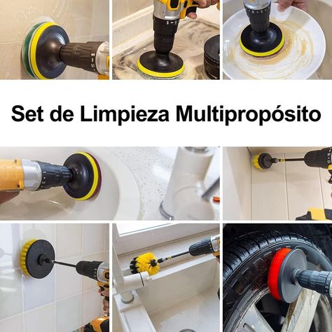 Limpieza de Auto Hogar Set Cepillos para Taladro 20 piezas-2