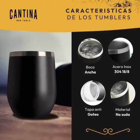Vasos Termicos Acero Inoxidable Frío-Calor 340ml Set 2 unids -1