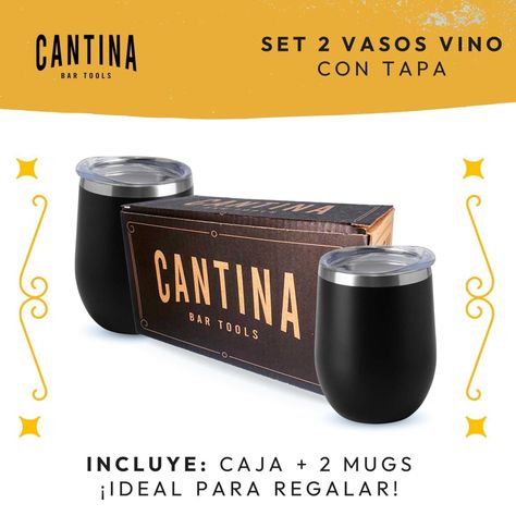 Vasos Termicos Acero Inoxidable Frío-Calor 340ml Set 2 unids -2