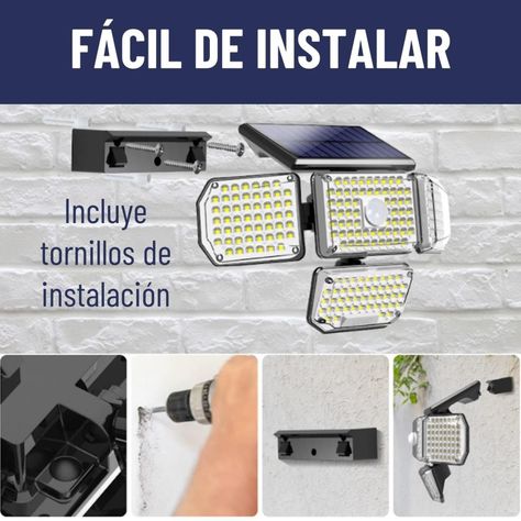Foco Led Solar Exterior Maxwell Sensor Movimiento 4 Direcc-7