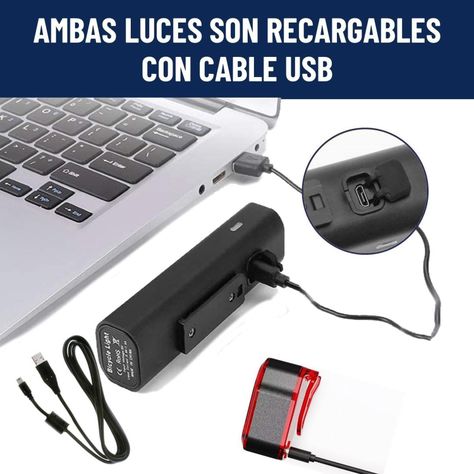 Luz Bicicleta Set Delantera Trasera Usb Maxwell Impermeable-6