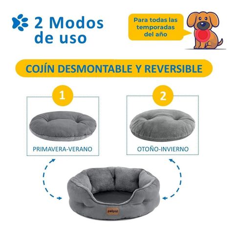 Cama Ultrasuave Antiestres Para Mascota Perros Gatos PetPal-6