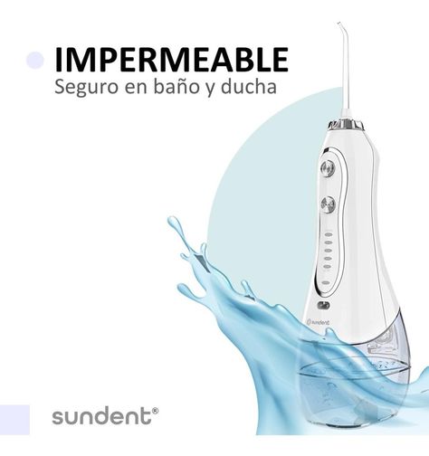 Irrigador Dental Recargable Sundent Limpieza Bucal + Set Acc-7