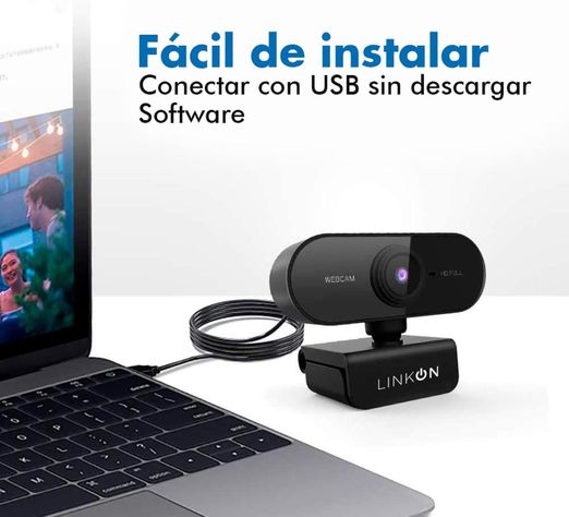 Webcam Camara Web FullHD 1080p USB Microfono Tripode-7