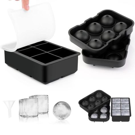 Cubetera Molde Silicona Cubetas Hielo Cuadrado Circular x2-0