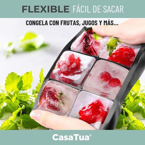 Cubetera Molde Silicona Cubetas Hielo Cuadrado Circular x2-5