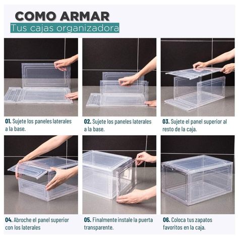 Caja Organizadora De Zapatos Set X2 Banhaus Apilable Premium-6