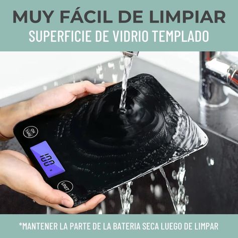 Balanza Pesa Digital Cocina Gramera Cubierta Vidrio 5 Kilos-2