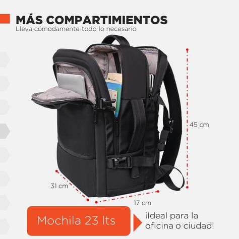 Mochila Notebook Hardley Viaje Avion Impermeable Antirrobo-1