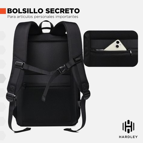Mochila Notebook Hardley Viaje Avion Impermeable Antirrobo-5