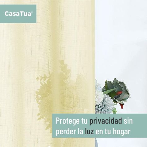 Cortina Velo Visillo 2 Paños 140x220cm Textura Lino Casatua-2
