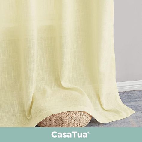 Cortina Velo Visillo 2 Paños 140x220cm Textura Lino Casatua-8