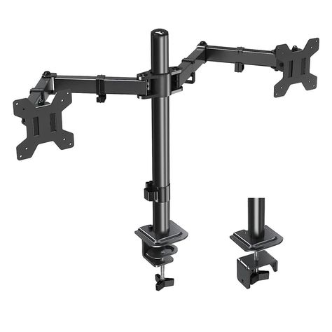 Brazo Soporte Doble Para 2 Monitores Linkon Base Escritorio-0