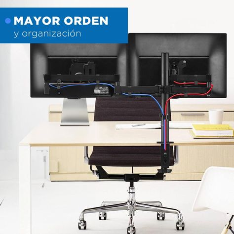 Brazo Soporte Doble Para 2 Monitores Linkon Base Escritorio-6