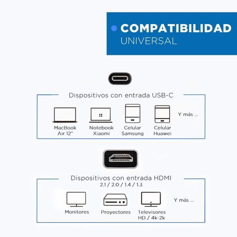 Cable Adaptador USB C a HDMI V2.1 4K 60Hz Trenzado Oro 2mt-6