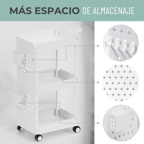 Carro Carrito Organizador con Ruedas Multiuso Cocina CasaTua-5